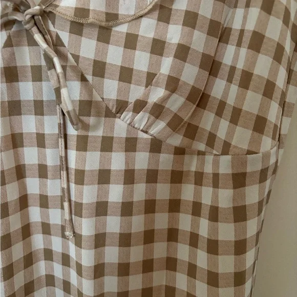 Realisation Par Brown and White Checkered Mini Dress - Picture 4 of 8